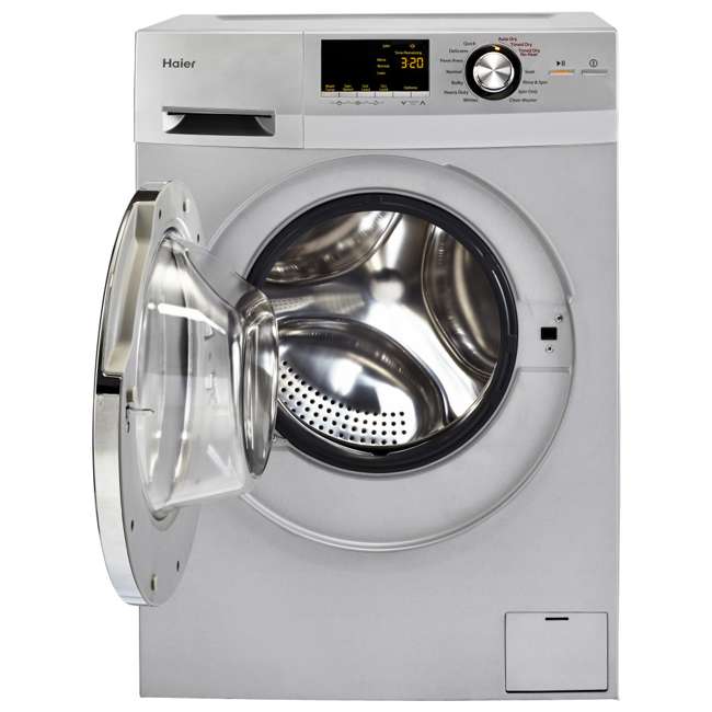 Haier 24Inch Wide Front Load Washer And Dryer Combination, Silver