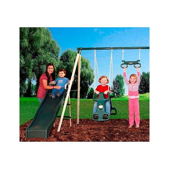 Flexible Flyer Big Adventure Swing Set with Slide, Swings, Trapeze