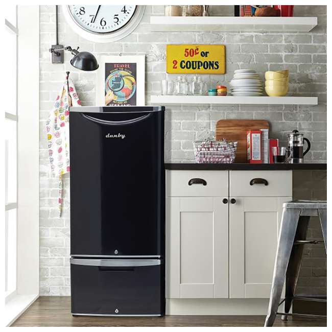 Danby Contemporary Classic Compact Fridge Storage Drawer Black