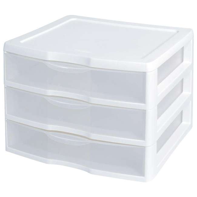Sterilite Wide 3 Drawer Desktop Storage Unit 6 Pack 6 X 20938003