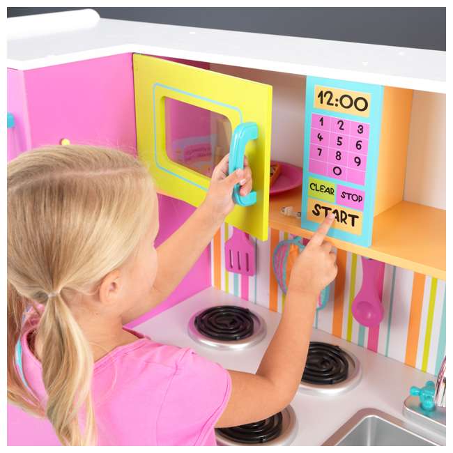 Kidkraft Big Bright Kids Pretend Play Kitchen Bonus 27 Piece