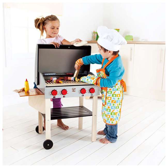Hape Kids Wooden Gourmet BBQ Grill Pretend Play Set HAPE3127