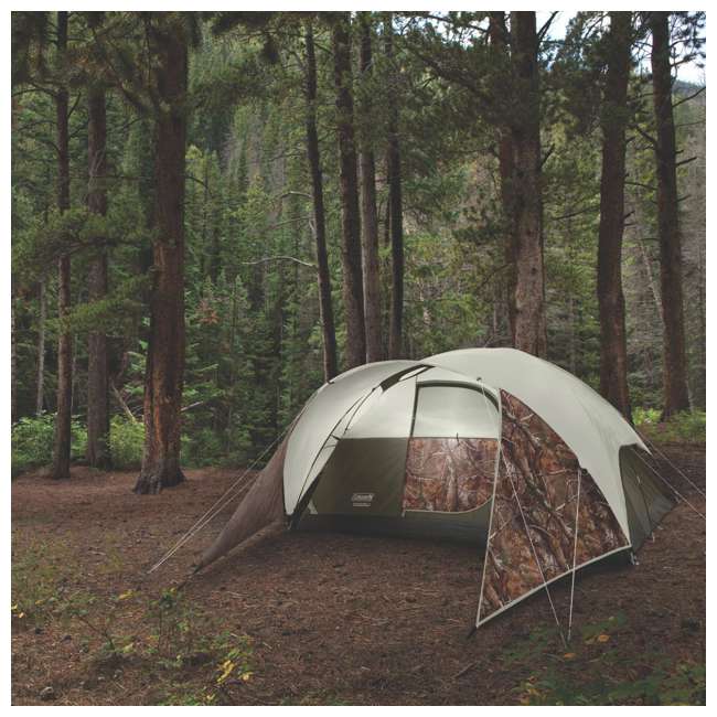 Coleman Evanston Realtree Xtra 4Person Tent with Window Awnings