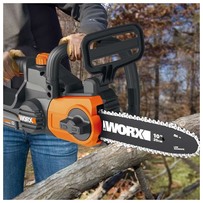 Worx 20V 10Inch Electric Cordless Chainsaw with AutoTension WG322