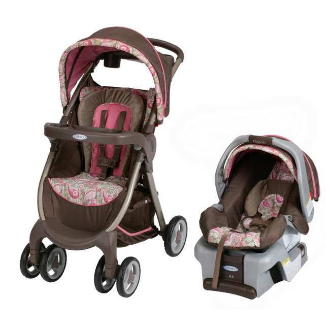 Graco FastAction Baby Stroller & SnugRide 30 Infant Car Seat Travel