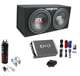 TNE212D + AR1500M + AKS8 + CPBK2 MTX TNE212D 12" 1200W Dual Loaded Subwoofer Box + 1500W Amplifier + Capacitor