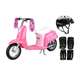 15130659 + 97778 + 96785 Razor Pocket Mod Mini Electric Scooter Bundle w/ Black Helmet & Elbow, Knee Pads