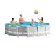 26723EH + 28032E Intex 15 Foot Prism Frame Pool Set with Debris Cover