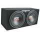 TNE212D + EV1500M + AKS8 MTX 12" 1200W Dual Loaded Car Audio Subwoofers with Box Enclosure Package
