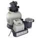 28647EG + 28000E Intex 2800 GPH Above Ground Pool Sand Filter Pump + Wall-Mounted Surface Skimmer