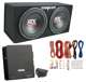 TNE212D + EV1500M + AKS8 MTX 12" 1200W Dual Loaded Car Audio Subwoofers with Box Enclosure Package