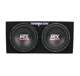 TNE212D + AC15001M + AKS8 Mtx TNE212D 12-Inch 1200W Dual Loaded Subwoofers Audio with Box with Planet Amp with Kit (Package)