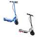 13125E-BK + 13111240 Razor Electric Motorized Kids Scooters, 1 Black & 1 Blue