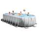 26797EH + 2 x 58868EP + 58821EP Intex Oval Pool w/ Inflatable Loungers and Cooler Float