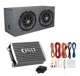 43C124 + VM12SEALED + AR1500M + AKS8 Kicker 43C124 600W 12-Inch Subwoofers with Sealed Box Enclosure with Amp with Wiring (Pair)