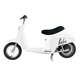 15130608 + 97778 Razor Pocket Mod Miniature Electric Scooter, White + Razor V17 Youth Sport Helmet, Glossy Black