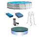 26723EH + 28032E Intex 15 Foot Prism Frame Pool Set with Debris Cover