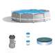 26700EH + 28030E + 28637EG + 2 x 29007E Intex Above Ground Swimming Pool w/ Cartridge Filter Pump, 2 Filters & Cover