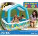 intex inflatable ocean scene sun shade kids swimming pool with canopy 57470ep
