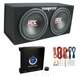 TNE212D + AC15001M + AKS8 Mtx TNE212D 12-Inch 1200W Dual Loaded Subwoofers Audio with Box with Planet Amp with Kit (Package)