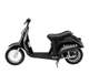 15130601 + 97778 Razor Pocket Mod Electric Retro Scooter, Black (2 Pack) + Helmet