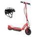 13111260 + 97778 Razor E100 Kids Motorized 24 Volt Electric Powered Ride On Scooter with Helmet