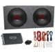 CH12DVC + VM12SEALED + AR16002 +AKS8 Boss CH12DVC 12-Inch 3600W Subwoofers with Sealed Box Enclosure with Amp with Amp Kit (Pair)