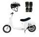 15130608 + 97778 + 96785 Razor Pocket Mod 24V Electric Retro Scooter, Kids Helmet, & Elbow & Knee Pads