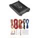 HTG237 + AKS8 Lanzar HTG237 1000W 2 Channel Amplifier with 8 Gauge Amp Kit