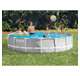 26723EH + 28032E Intex 15 Foot Prism Frame Pool Set with Debris Cover