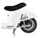 15130608 + 97778 Razor Pocket Mod Miniature Electric Scooter, White + Razor V17 Youth Sport Helmet, Glossy Black