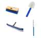 B3518 + B3525 + B3012 + 8356M Blue Devil 18 Inch Brush, 360 Brush, Deck N Acid Brush and Swimline 15 Foot Pole