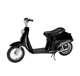 15130601 + 97778 Razor Pocket Mod Electric Retro Scooter, Black (2 Pack) + Helmet