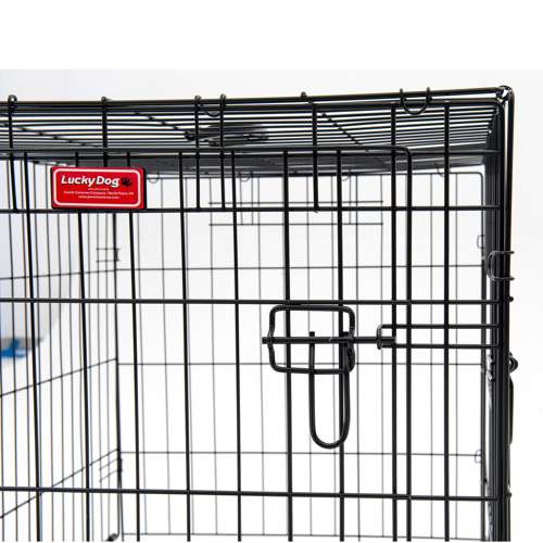 Lucky Dog 2 Door Training Kennel Handle & Removable Pan for Large