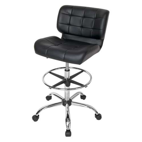 Details About Studio Designs Crest Low Back Drafting Office Desk Stool Chair Black For Parts