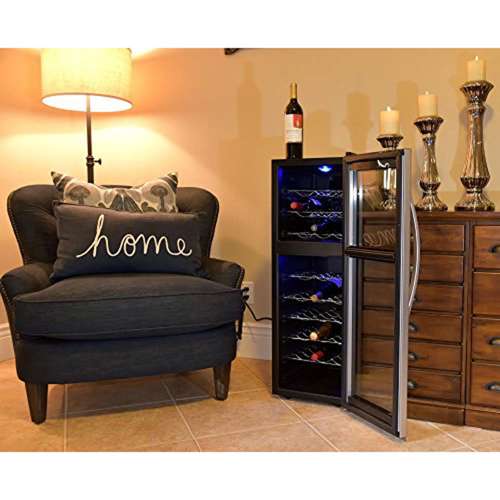 Avalon Bay 27 Bottle 140 Watt Thermoelectric Dual Zone Wine Cooler (For