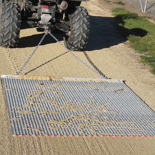 Yard Tuff 5 x 4.5 Foot Steel Chain Field Lawn Level ATV Drag Mat (Open