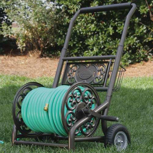 liberty garden wheel hose reel cart