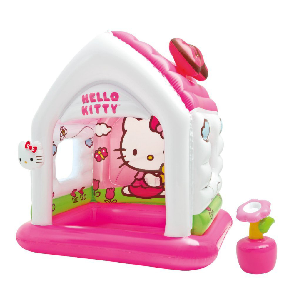 Intex Hello Kitty Kids Inflatable Indoor Playroom Fun Cottage Playhouse