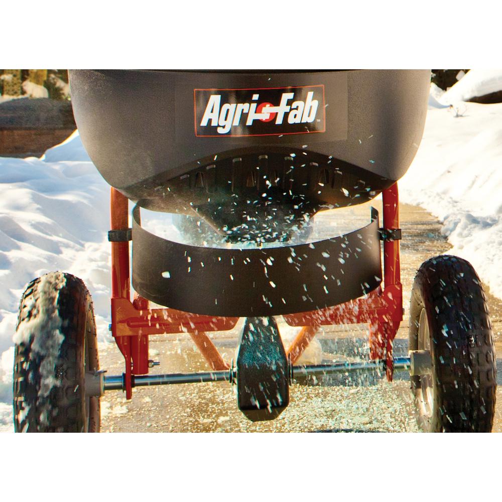 Agrifab 130 Pound Push Spreader for Ice Melt, Fertilizer, and Weed