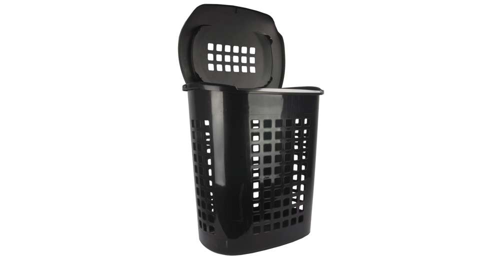 Sterilite 2.3 Bushel LiftTop Laundry Hamper with Handles, Black 12219004