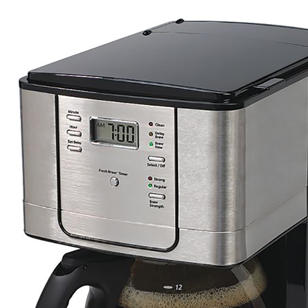 Mr. Coffee 12 Cup Programmable Coffee Maker with Auto Pause, Stainless