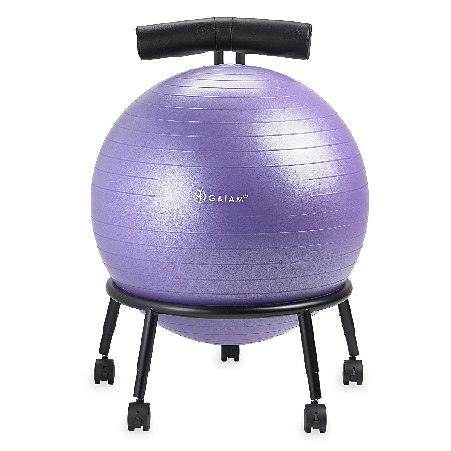 Gaiam Custom Fit Yoga Exercise Fitness Balance Ball Office Desk Chair, Purple 18713625489 eBay