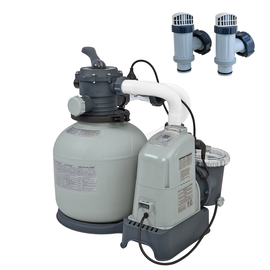 Intex Above Ground Pool 1600 GPH Saltwater System & Sand Filter Pump
