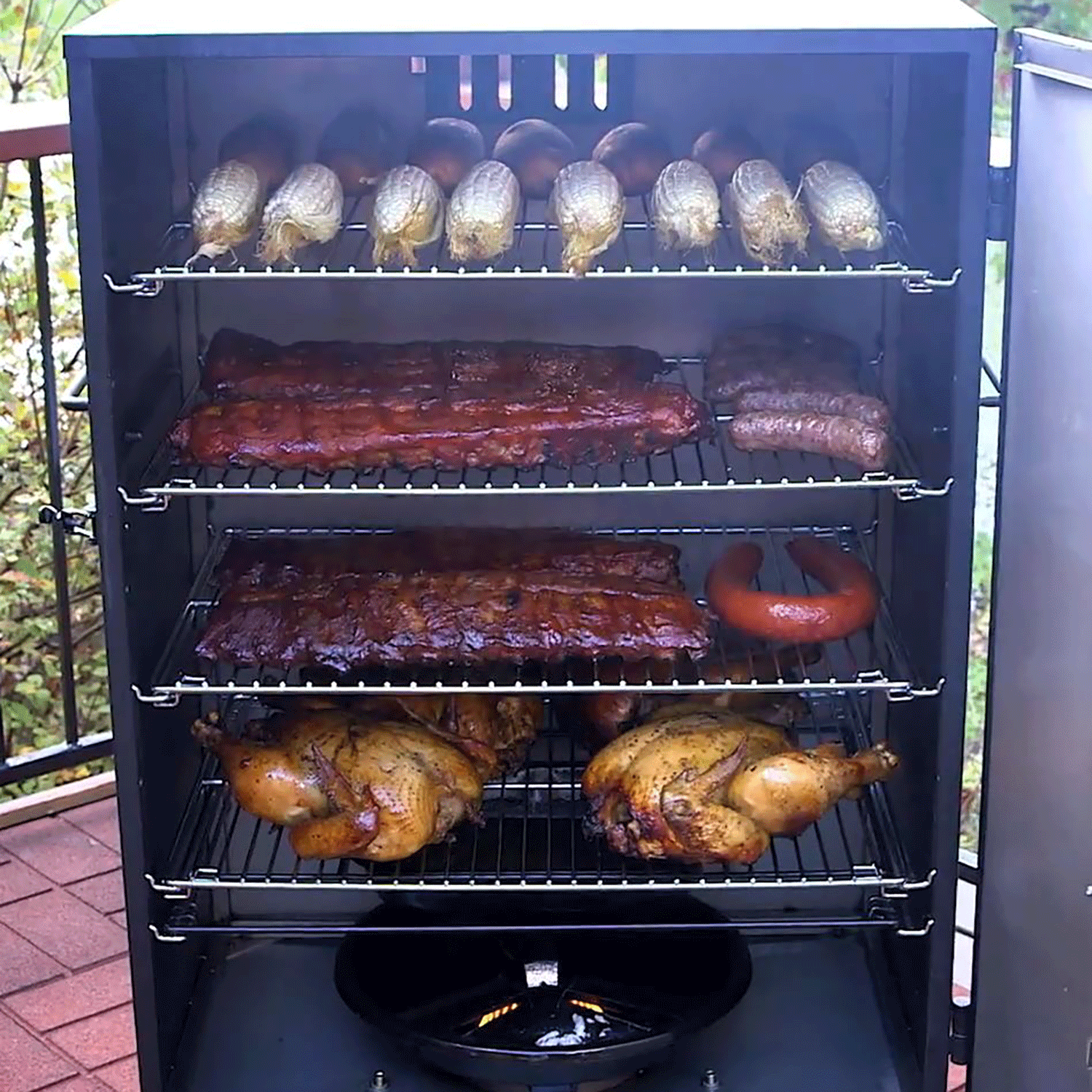 Masterbuilt 40Inch Outdoor Vertical Propane Gas BBQ Meat Smoker Grill