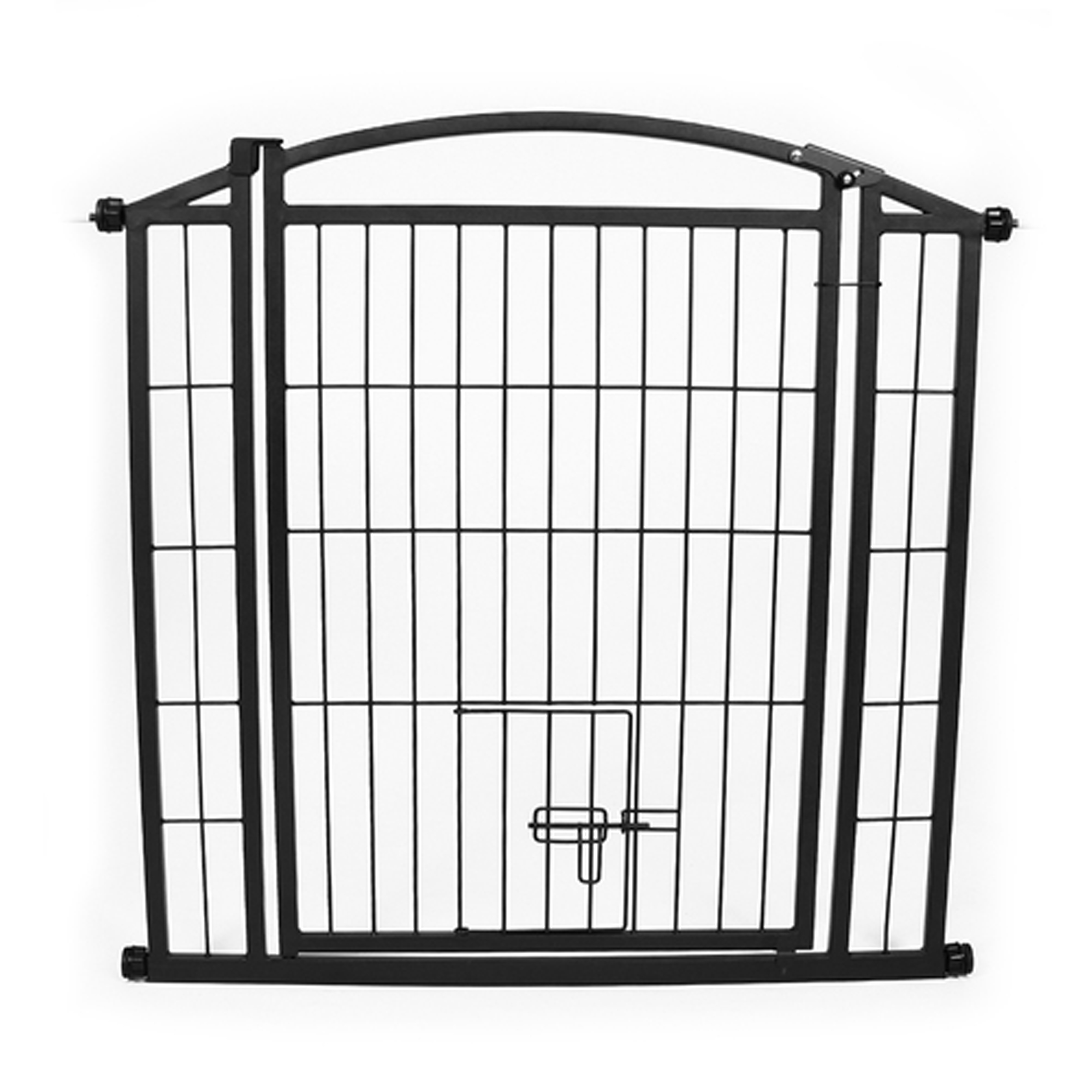 Carlson 33 Inch Metal Adjustable Dog Pet Puppy Gate for Porch & Patio