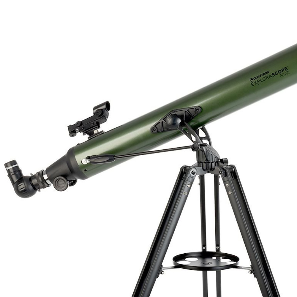 Celestron ExploraScope 80AZ StarPointer Refractor Telescope with 2