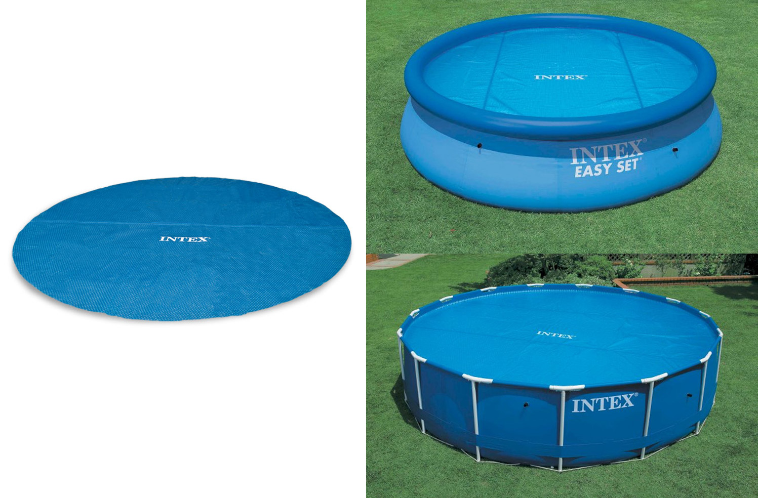 Intex 12Foot Easy Set and Metal Frame Swimming Pool Solar Cover Tarp