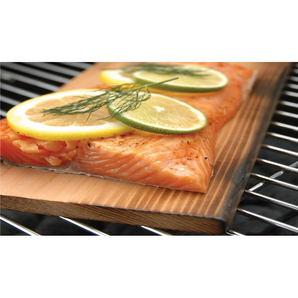 Bull Cedar Wood Fish Meat Grilling Smoking Cooking Plank Boards (Pack