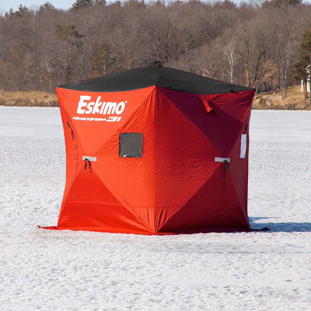 Eskimo QuickFish3 Insulated 3Person Pop Up Ice Fishing Shanty Shack Shelter Hut eBay